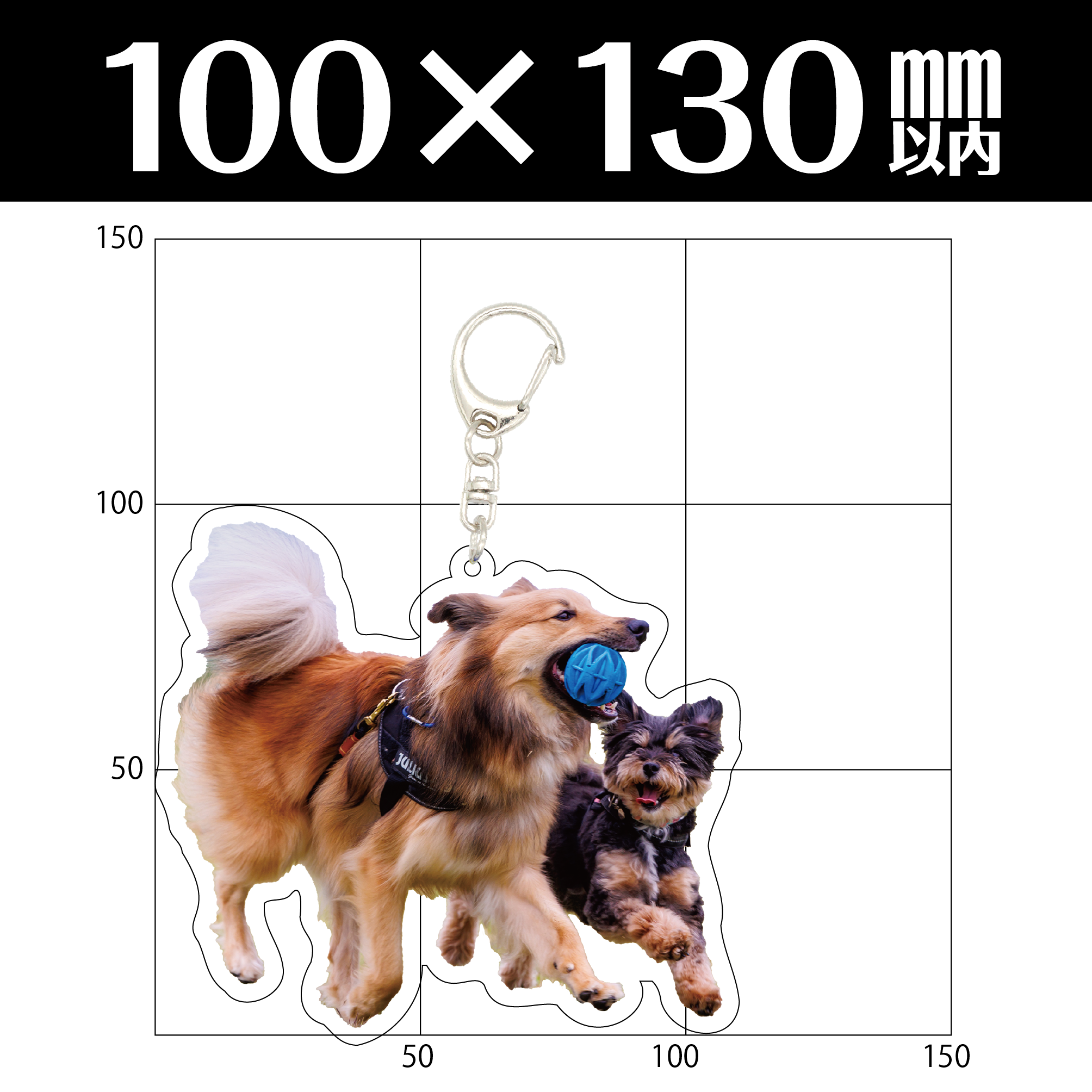 アクリルキーホルダー(100×130mm以内)